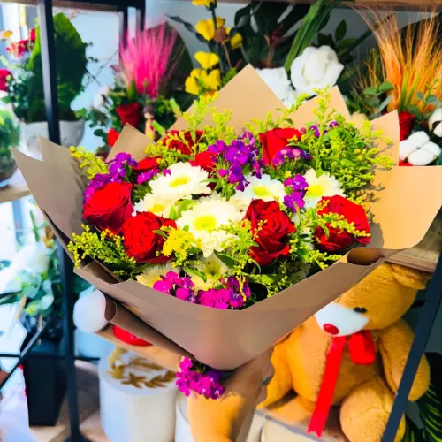 KARIŞIK ÇEŞİT ŞIK ÇİÇEK BUKETİ