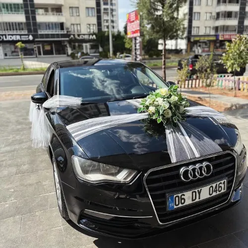 GELİN ARABASI ÇİÇEKLİ YAZILI